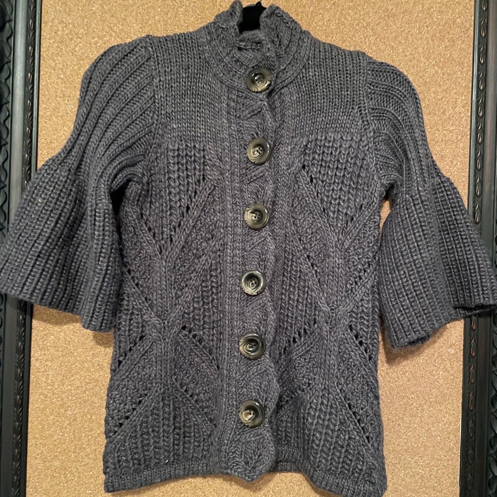 Design History Short Sleeve Cardigan